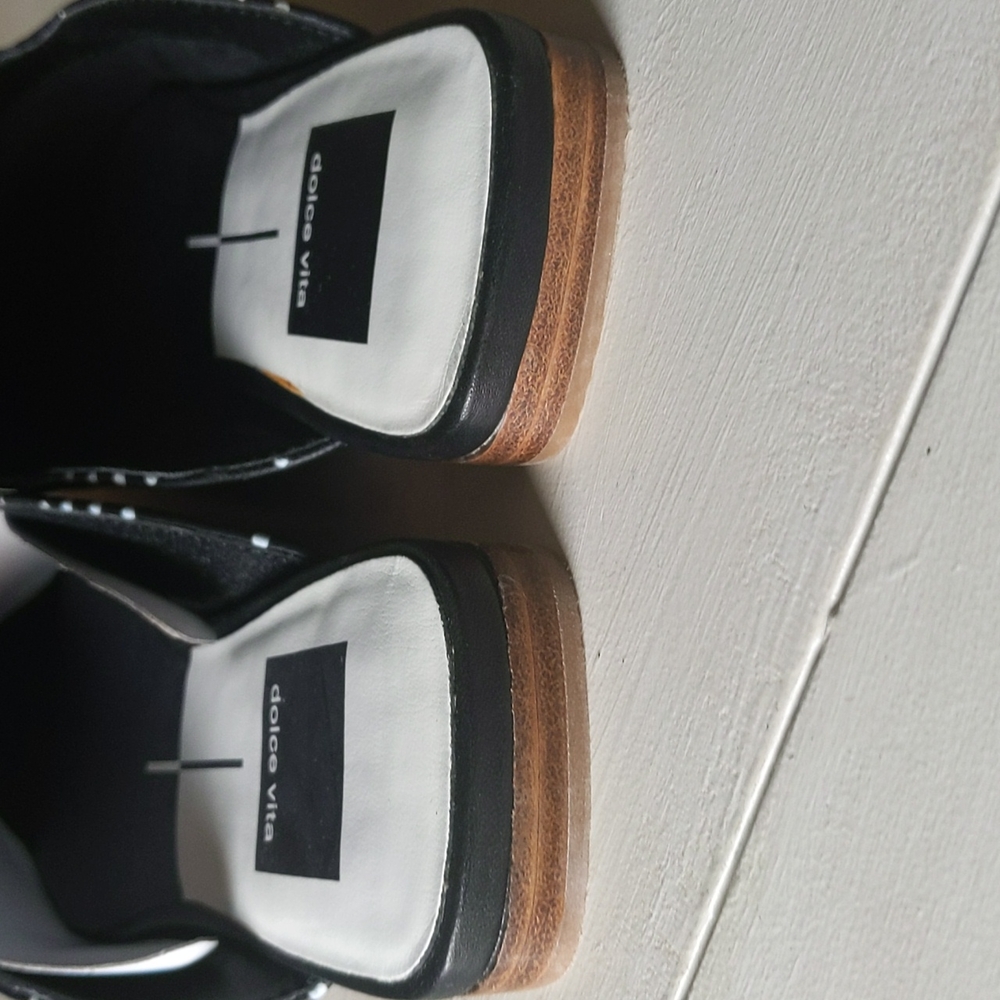 Like New Leather Dolce Vita Brie Polka Dot Mules - Picture 10 of 12